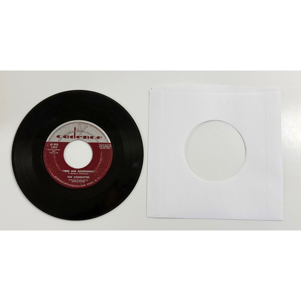 Cadence Vinyl Record 7 Inch Black Teen Age Goodnight‎ Lay Down Your Arms 45 RPM